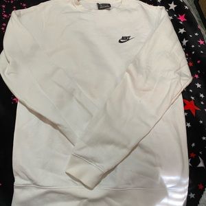 Nike White Crewneck Pullover
